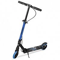 Spokey VACAY PRO Kolobežka s ručnou brzdou, kolieska 145 mm, modrá