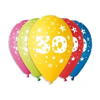 Latexový balonek číslo 30 - 30 cm