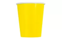 Papírové kelímky neonově žluté 270 ml - 8 ks