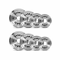 Súprava oceľových olympijských kotúčov HMS TOS 2 x 1,5 - 5,0 kg (22 kg)