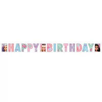 Papírový baner panenky Barbie - Happy Birthday