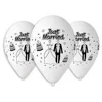 Latexový balónik svadobný - Just Married 30 cm