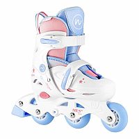 Detské kolieskové korčule NILS Fun NJ1190 3v1 Three Steps biele