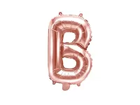 Fóliové písmeno B rose gold 35 cm