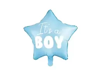 Fóliový balónik hviezda It's a boy modrý 48 cm