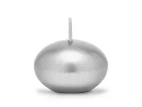 Svíčka plovoucí metalická stříbrná 4 cm