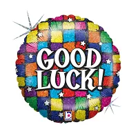 Fóliový balónik Kruh Good Luck kocky 46 cm