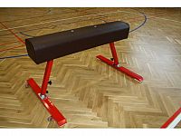 Gymnastický kôň bez madiel, umelá koža, nastav. 90-120 cm