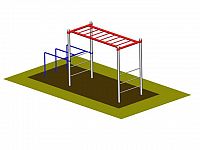 Rebriny a dvojbradlí, výška pádu do 1.50 m WK26 b, Workoutový prvok