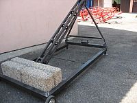 Basketbalová konštrukcia streetball pojazdná - mobilná so závažím - exteriér (ZN), vysadenie 2,25 m, CERTIFIKÁT