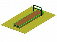 Posilňovacie lavice rovná, dvojpolohová WK10b - brucho, Workoutový prvok