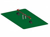 Váhová hojdačka palisádovou - 2 sedáky, d. 4 m (DH 1a)