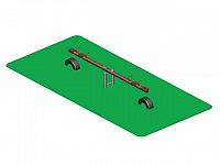 Váhová hojdačka palisádovou - 4 sedáky, d. 4 m (DH 1b)