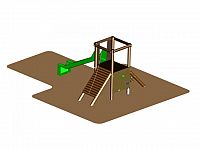 Veža so šmýkačkou, variant 2 - do 1.35 m (DH 12b)