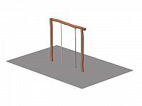 Šplhací prvok (tyč + lano) AW06 - var 3 m, AKÁT, Workoutový prvok