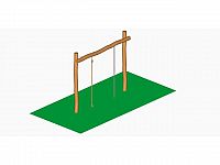 Šplhací prvok (tyč + lano) AW06 - var 2.5 m, AKÁT, Workoutový prvok