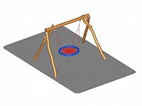 DHA02 - Hojdačka reťazová, varianta 3 - Hniezdo (v páde nad 1 m)