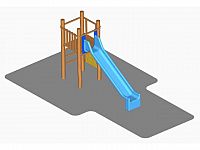 DHA05 - Veža so šmykľavkou, variant 3 (v páde do 1.55 m)