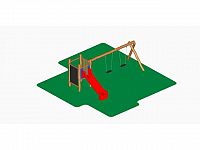 DHA10 - Šmykľavková veža s hojdačkami, variant 1 (v páde do 1 m)