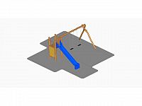 DHA10 - Šmykľavková veža s hojdačkami, variant 3 (v páde do 1.85 m)