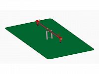 Vahadlová hojdačka palisádová - 2 sedáky, d. 4 m (DH 1c)