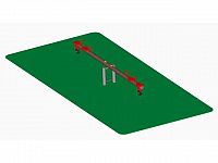 Vahadlová hojdačka palisádová - 4 sedáky, d. 4 m (DH 1d)