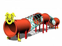 Preliezačka PSÍK dlhý (3 preliezacie tunely + 2 lanové tunely)