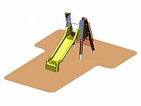 Šmykľavka so stojanom, variant 1 - do 1 m (DH 11a)