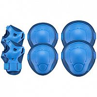 Spokey BUFFER 3dielna sada detských chráničov, tmavo modré, veľ. XS-M