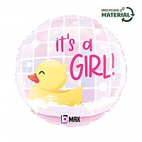 Fóliový balónik okrúhly Its a Girl 46 cm