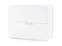 Svatební kniha hostů rose gold Love - bílá 22 stránek