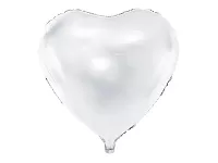 Fóliový balónik srdca biele 45 cm - balené