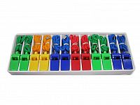 Píšťalky plastové so šnúrkou - SET 12ks