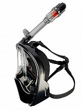 Šnorchlovacia maska, čierna, celotvárová, veľkosť L/XL