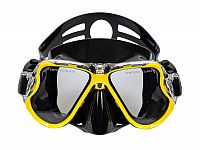 Šnorchlovací set 3 v 1, ŽLTÝ, L/XL, plutvy 42-47, maska, šnorchel