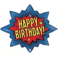 Fóliový balónik superhero Happy Birthday 81 cm
