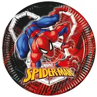 Papírové talířky Spiderman - World of Web 20cm 8ks