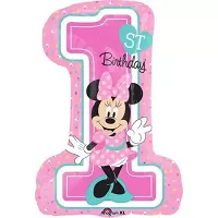 Fóliový balónik 1st birthday Minnie 48 x 71 cm