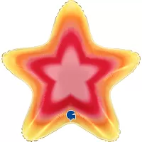 Fóliový balónik Ľaliová hviezda Aura 51 cm