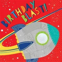 Papierové obrúsky Vesmír - raketa 16 ks