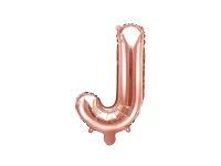 Fóliové písmeno J rose gold 35 cm