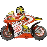 Fóliový balónik Motorka Červená 70cm x 84cm