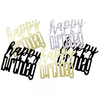 Konfety Glitz Happy Birthday zlaté