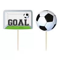 Zápich do torty 3D futbal - 6ks