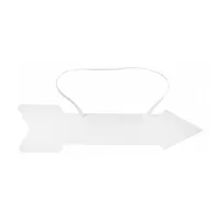 Kartonová šipka bílá 43 cm