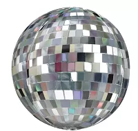 Fóliový balónik 3D trblietavá Disco guľa 40cm