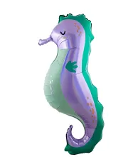 Fóliový balónik Morský koník fialový 101cm