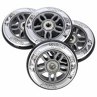 Sada čiernych PU koliesok 84x24 + ložiská ABEC9 NILS Extreme