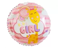 Fóliový balónik kruh svetlo modrá 46 cm - Nebalený