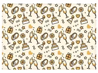 Baliaci papier svadobný - zlaté motívy - 100 x 70 cm - 2 ks